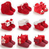 Christmas Warm Shoes 2023 Baby Toddler First Step Μικρό παιδί Χειμερινά παπούτσια για αγόρια και κορίτσια Χριστουγεννιάτικος ρόλος Παίξτε χαριτωμένο νήπιο κινουμένων σχεδίων