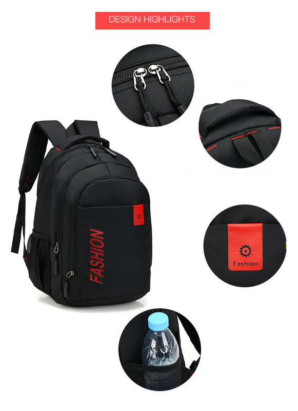 Ανδρικό σακίδιο πλάτης 20-35L Αδιάβροχο ταξιδιού Κορυφαίας ποιότητας Σχολικές τσάντες μεγάλης χωρητικότητας Πολυεστέρας Fashion Man Book Τσάντες Casual Oxford Bag