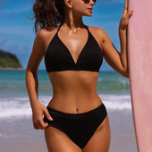 Livrare gratuită Bikini cu talie înaltă pentru femei 2023 Costum de baie sexy Ținute de plajă pentru femei Costum de baie 2 bucăți Costum de baie șir Îmbrăcăminte push up