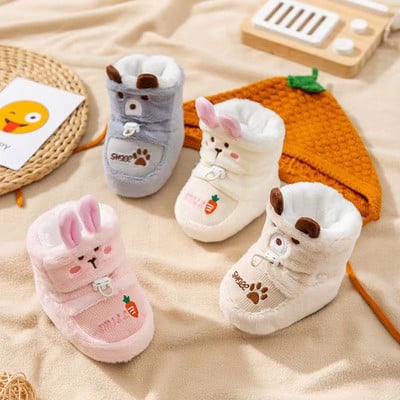 Βρεφικά παπούτσια Winter Snow Cartoon Cute Warmth Thickened Indoor Cotton Soft Sole Baby Baby Baby Winter Snow