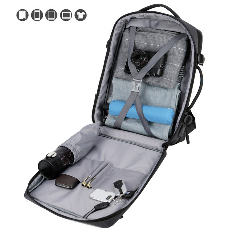 Σακίδιο ταξιδιού Γυναικείο επαγγελματικό σακίδιο πλάτης για φορητό υπολογιστή Αδιάβροχο μεγάλο σακίδιο με USB φόρτισης πτήσης Εγκεκριμένο αθλητικό τσαντάκι