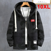 Kevadine sügisjope Meeste 10xl Plus Size Mantel Mood vabaaja kapuutsiga jakid Meeste Suur 10xl Mantlid Camo Stripe Design