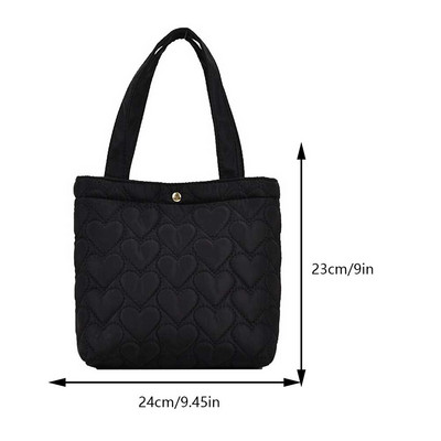 Σχεδιαστής φουσκωμένη τσάντα ώμου Γυναικεία καπιτονέ Space Βαμβακερή πουπουλένια επένδυση με φτερά μεγάλης χωρητικότητας Τσάντα χειρός για χειμερινές αγορές