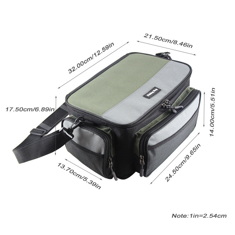 Πολυλειτουργική τσάντα ψαρέματος Θήκη αποθήκευσης εξοπλισμού με καρούλι ψαρέματος μεγάλης χωρητικότητας Είδη ψαρέματος σε εξωτερικό χώρο Τσάντες χιαστί ώμου