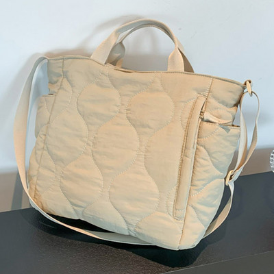 Γυναικεία καπιτονέ τσάντα τσάντα νάιλον μεγάλης χωρητικότητας Ελαφρύ τσαντάκι με ρυθμιζόμενο λουράκι Casual τσάντα ταξιδιού