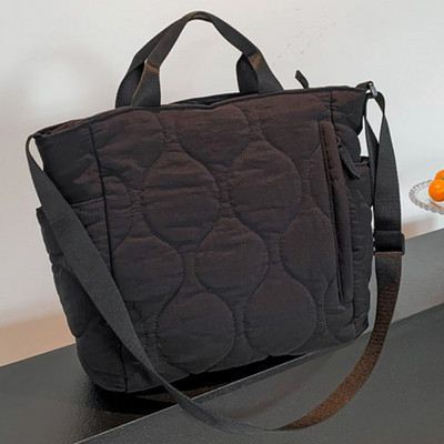 Γυναικεία καπιτονέ τσάντα τσάντα νάιλον μεγάλης χωρητικότητας Ελαφρύ τσαντάκι με ρυθμιζόμενο λουράκι Casual τσάντα ταξιδιού