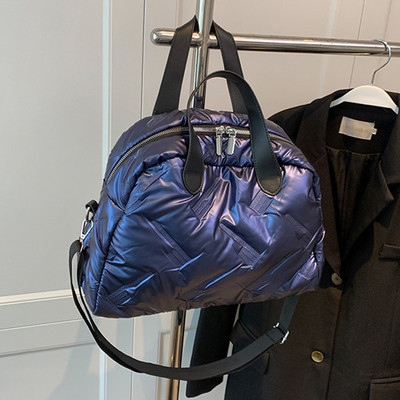 Geantă de mână ușoară pentru femei Geantă tote căptușită de mare capacitate Curea ocazională versatilă Geantă de cumpărături de iarnă reglabilă