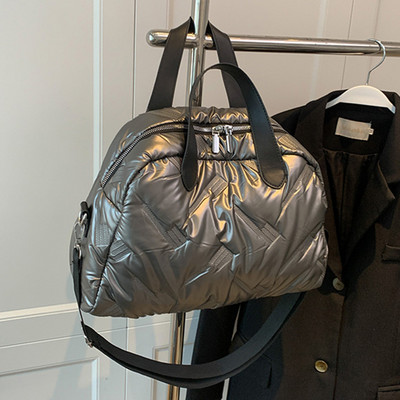 Geantă de mână ușoară pentru femei Geantă tote căptușită de mare capacitate Curea ocazională versatilă Geantă de cumpărături de iarnă reglabilă