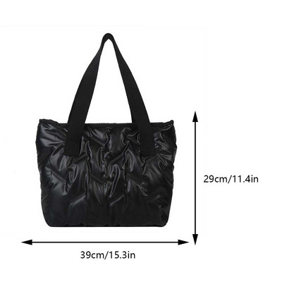 Μόδα τσάντες ώμου για γυναίκες Τσάντες τσάντες μεγάλης χωρητικότητας βαμβακερές καπιτονέ μονόχρωμες τσάντες ρόμβος τσάντες