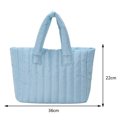 Μόδα τσάντες ώμου για γυναίκες Τσάντες τσάντες μεγάλης χωρητικότητας βαμβακερές καπιτονέ μονόχρωμες τσάντες ρόμβος τσάντες