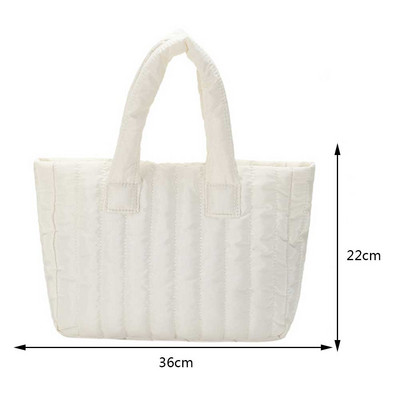 Μόδα τσάντες ώμου για γυναίκες Τσάντες τσάντες μεγάλης χωρητικότητας βαμβακερές καπιτονέ μονόχρωμες τσάντες ρόμβος τσάντες