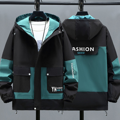 Pánska bunda značky AuroraHorizon, vetrovka vo veľkých veľkostiach, trendová jarná jeseň, náradie, farebne zladená, kabát vo veľkých veľkostiach, top 10XL 9XL 8XL