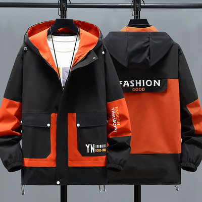 Pánska bunda značky AuroraHorizon, vetrovka vo veľkých veľkostiach, trendová jarná jeseň, náradie, farebne zladená, kabát vo veľkých veľkostiach, top 10XL 9XL 8XL