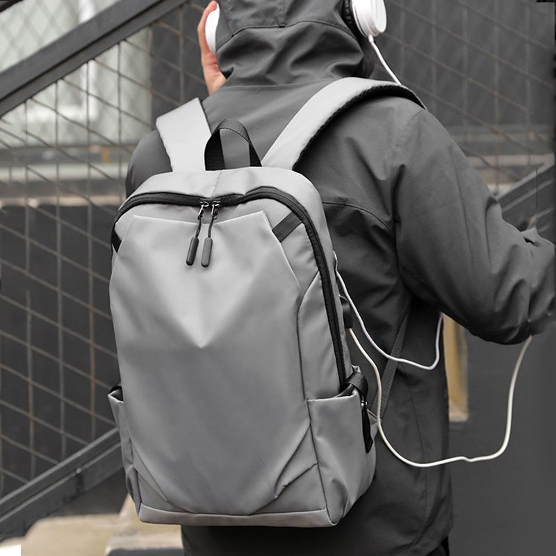 Backpack Leisure Laptop Τσάντα υπολογιστή 14 ιντσών Θύρα φόρτισης USB Ανδρική ελαφριά αδιάβροχη τσάντα ταξιδιωτικού βιβλίου Student Commuter Boo