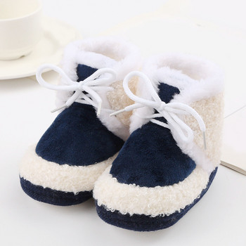 Размер 5 Бебешки обувки Модни плоски топли памучни ботуши Сладки меки подметки Бебешки памучни буйки за малко дете