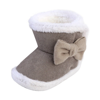 Обувки за бебета Момичета Бебешки обувки Удобни ботуши с мека подметка Модни топли бебешки памучни ботуши