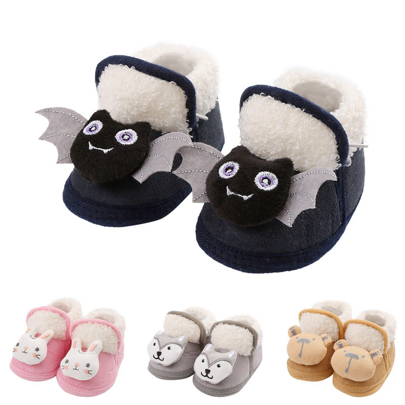 Denné topánky Zimné čižmy Módne ploché teplé bavlnené čižmy Roztomilé detské bavlnené čižmy s mäkkou podrážkou