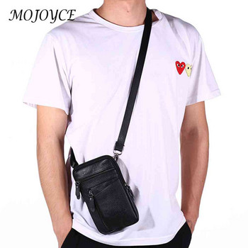 Ανδρικές τσάντες ώμου από γνήσιο δέρμα μόδας Business μονόχρωμη τσάντα Messenger