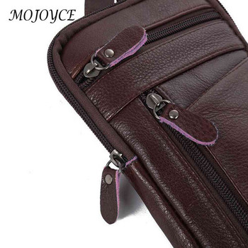 Ανδρικές τσάντες ώμου από γνήσιο δέρμα μόδας Business μονόχρωμη τσάντα Messenger