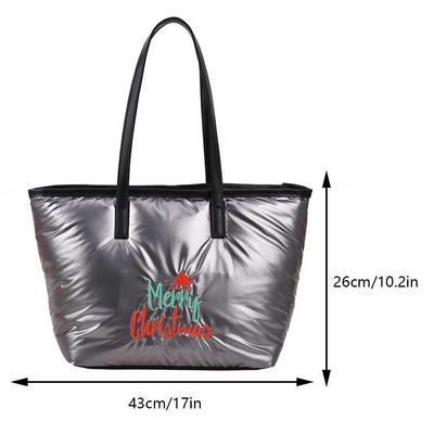 Nová prešívaná kabelka Puffer Tote pre ženy, prešívaná nadýchaná kabelka, ľahká páperová bavlnená vypchávková taška cez rameno, páperová vypchávková kabelka