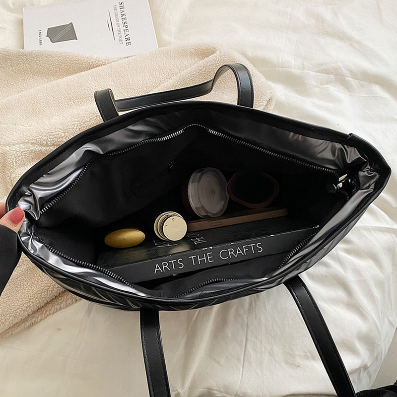 Nová prešívaná kabelka Puffer Tote pre ženy, prešívaná nadýchaná kabelka, ľahká páperová bavlnená vypchávková taška cez rameno, páperová vypchávková kabelka