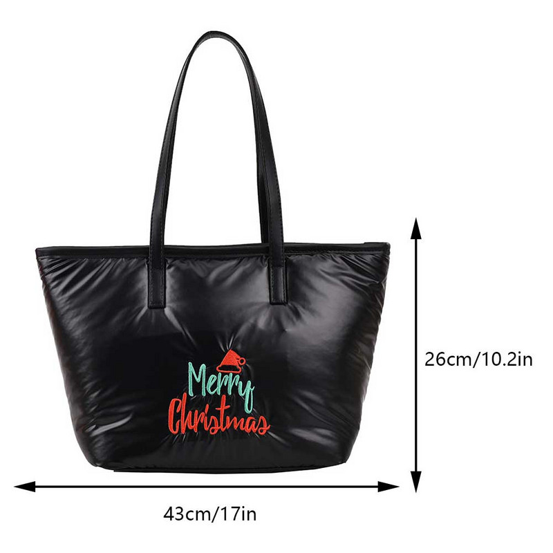 Nová prešívaná kabelka Puffer Tote pre ženy, prešívaná nadýchaná kabelka, ľahká páperová bavlnená vypchávková taška cez rameno, páperová vypchávková kabelka