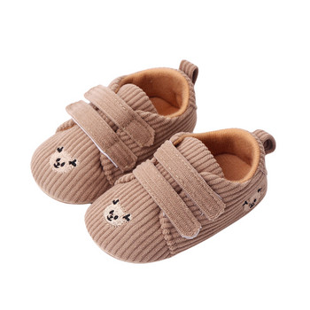 Βρεφικά κορίτσια για αγόρια Suede Παπούτσια Αντιολισθητική μαλακή σόλα Cartoon Bear Shoes Παπούτσια για τα πρώτα παιδικά παπούτσια