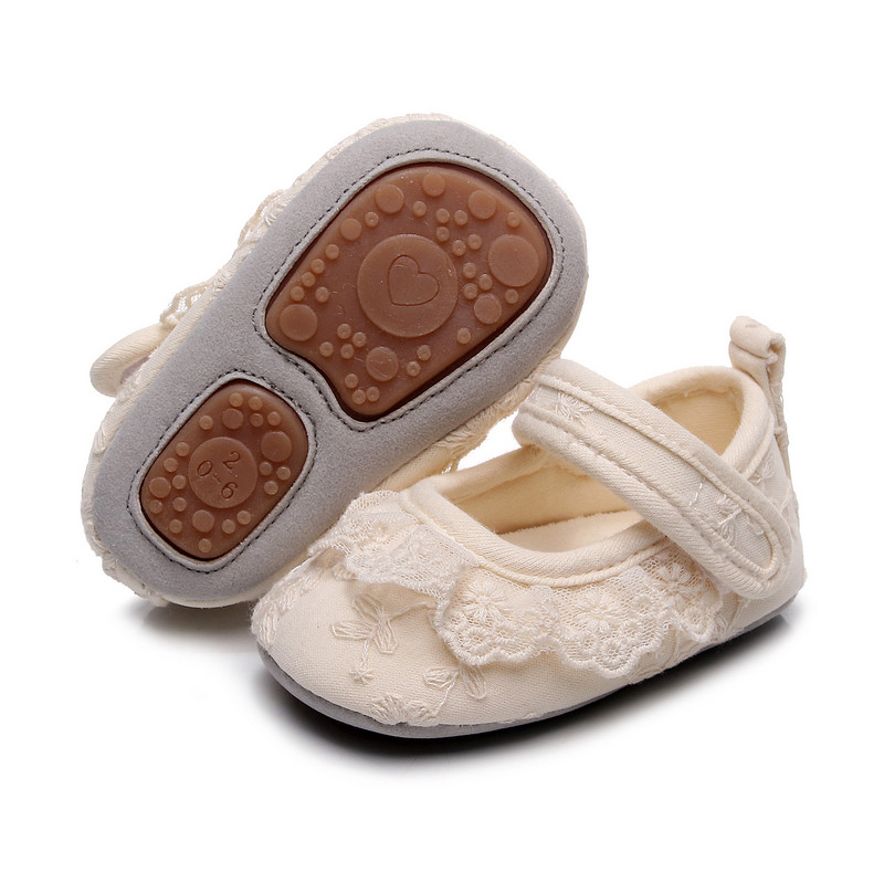 Lace Border Baby Floor Sock Παπούτσια για Παιδιά Νεογέννητα Βρεφικά Βρέφη Μικρή Μαλακή Σόλα Anti-skip First Walker Παιδικά παπούτσια για το σπίτι