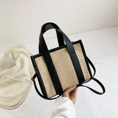 The Tote Bag Πολυτελής ντιζάιν τσάντα για γυναίκες Νέα υφασμένη άχυρο Boho τσάντα Casual Shoulder Bags Summer Beach Rattan Bohemian Clutch