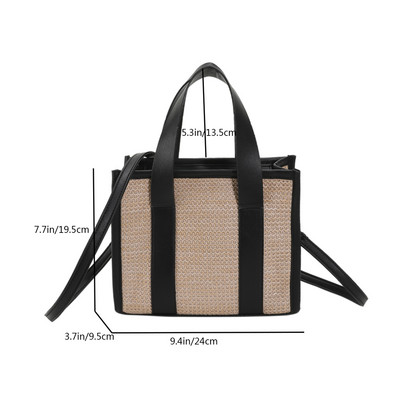 The Tote Bag Πολυτελής ντιζάιν τσάντα για γυναίκες Νέα υφασμένη άχυρο Boho τσάντα Casual Shoulder Bags Summer Beach Rattan Bohemian Clutch