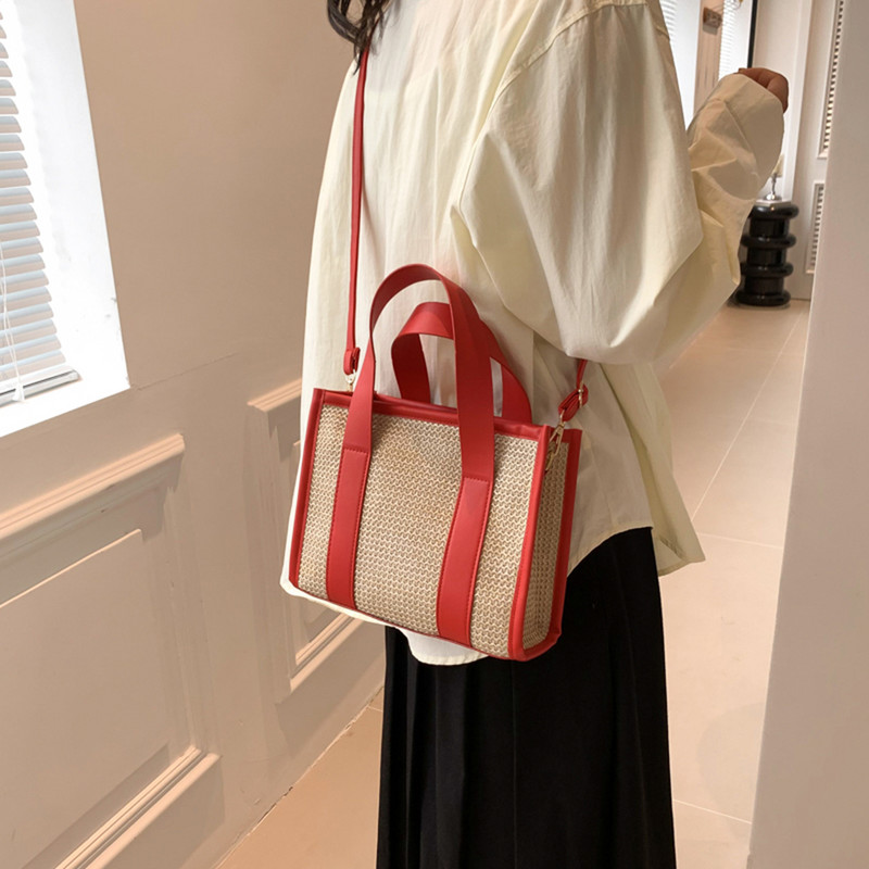 The Tote Bag Πολυτελής ντιζάιν τσάντα για γυναίκες Νέα υφασμένη άχυρο Boho τσάντα Casual Shoulder Bags Summer Beach Rattan Bohemian Clutch