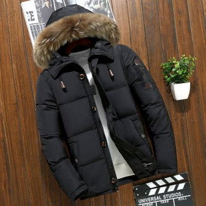 Ανδρικό 2020 New Arrival Down Jacket Ανδρικά παλτό με χοντρή κουκούλα με γούνινο γιακά Πάρκα κορυφαίας ποιότητας χειμερινό μπουφάν