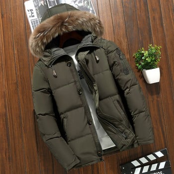 Ανδρικό 2020 New Arrival Down Jacket Ανδρικά παλτό με χοντρή κουκούλα με γούνινο γιακά Πάρκα κορυφαίας ποιότητας χειμερινό μπουφάν