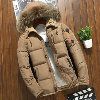 Ανδρικό 2020 New Arrival Down Jacket Ανδρικά παλτό με χοντρή κουκούλα με γούνινο γιακά Πάρκα κορυφαίας ποιότητας χειμερινό μπουφάν