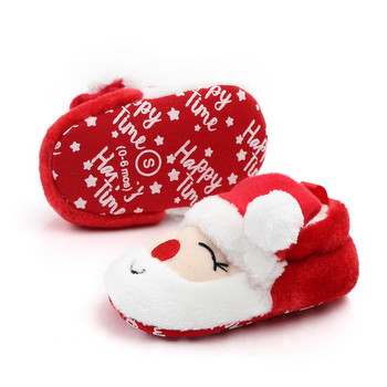 Χριστουγεννιάτικο δώρο Coral Fleece ζεστασιά Παπούτσια για μωρά Βρεφικά παπούτσια για κορίτσια Baby Boy Χαριτωμένα αντιολισθητικά μπότες με μαλακή σόλα Παπούτσια για νεογέννητα