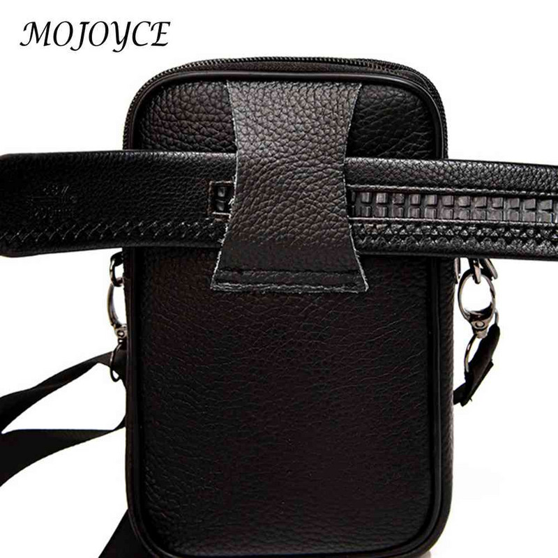 Multifunktsionaalsed meeste sõnumikotid ehtsast nahast veisenahast mobiiltelefoni rihmapakk Moodsad kaasaskantavad mitmetaskud välisspordiks