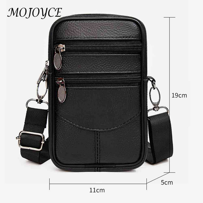Multifunktsionaalsed meeste sõnumikotid ehtsast nahast veisenahast mobiiltelefoni rihmapakk Moodsad kaasaskantavad mitmetaskud välisspordiks