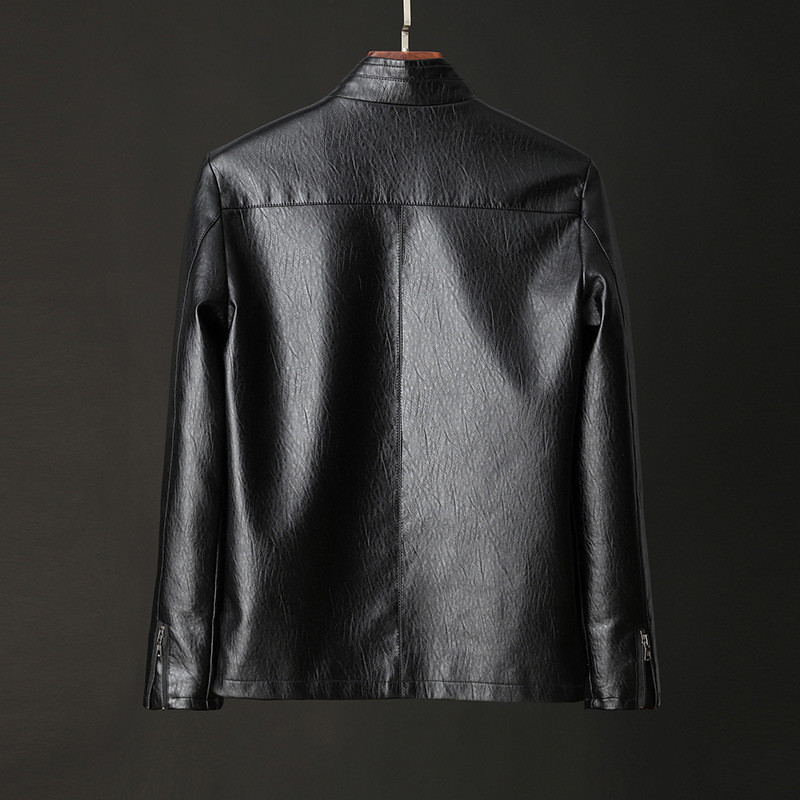 Πολυτελή PU Μπουφάν Ανδρικά Casual Ανοιξιάτικο Δερμάτινο Μπουφάν Μονόχρωμο Μπουφάν Ανδρικό Μαύρο Κίτρινο Παλτό Plus Size 5XL HA132