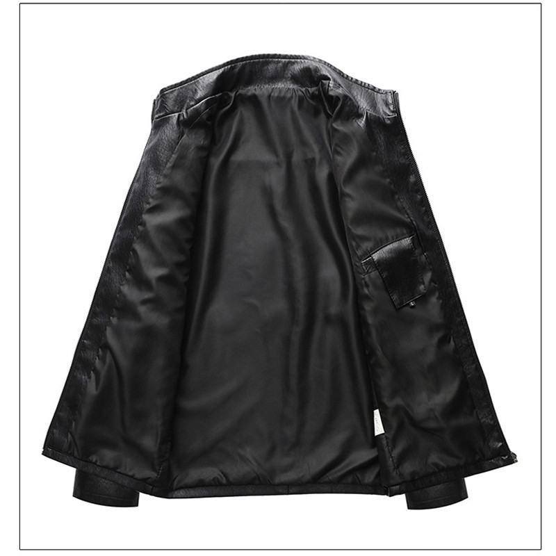 Πολυτελή PU Μπουφάν Ανδρικά Casual Ανοιξιάτικο Δερμάτινο Μπουφάν Μονόχρωμο Μπουφάν Ανδρικό Μαύρο Κίτρινο Παλτό Plus Size 5XL HA132