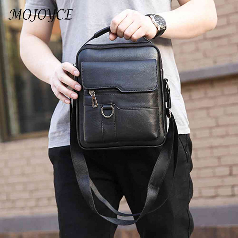 Muška torba preko ramena PU kožna muška velika torba s više džepova Ležerna vintage vodootporna prijenosna velikog kapaciteta za vikend odmor