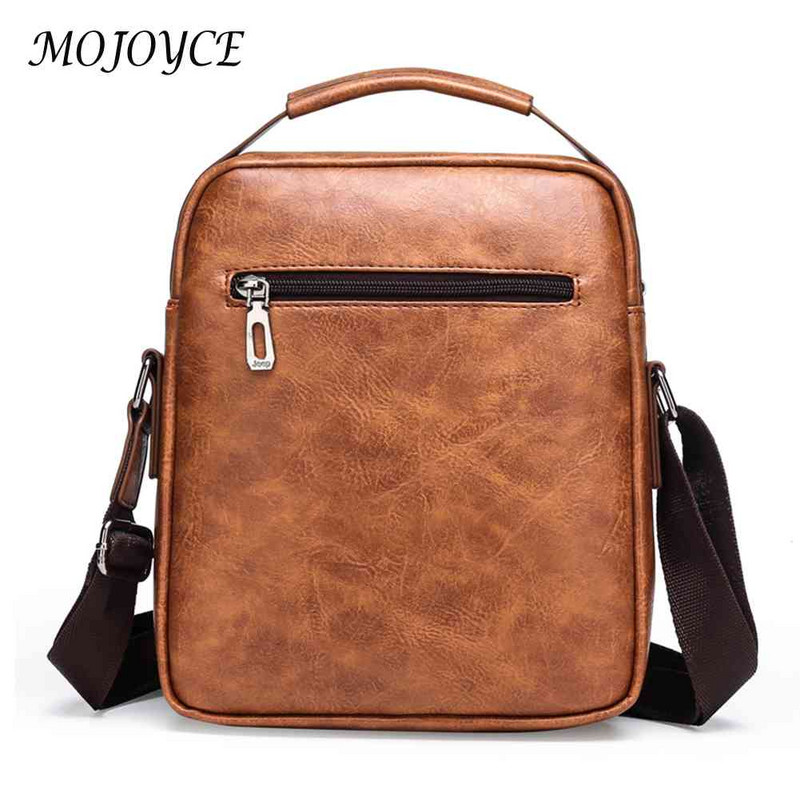 Muška torba preko ramena PU kožna muška velika torba s više džepova Ležerna vintage vodootporna prijenosna velikog kapaciteta za vikend odmor