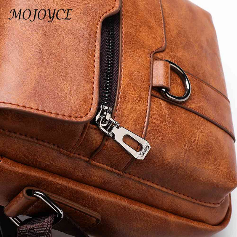 Muška torba preko ramena PU kožna muška velika torba s više džepova Ležerna vintage vodootporna prijenosna velikog kapaciteta za vikend odmor