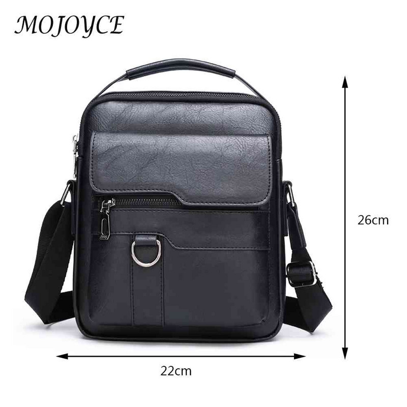 Muška torba preko ramena PU kožna muška velika torba s više džepova Ležerna vintage vodootporna prijenosna velikog kapaciteta za vikend odmor