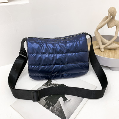 Fashion Space Pad Βαμβακερή τσάντα ώμου για γυναίκες Χειμερινή τσάντα χιαστί από νάιλον γυναικεία τσάντα με επένδυση