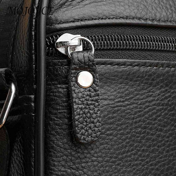 Vintage τσάντα κινητού τηλεφώνου Casual ανδρική τσάντα Commute Γνήσιο δέρμα με πολλές τσέπες Φορητή απλή αδιάβροχη επαγγελματική τσάντα