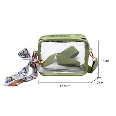 Clear Crossbody Purse Bag Stadium Εγκεκριμένο από PVC Διαφανείς τσάντες Messenger Ρυθμιζόμενο λουράκι για συναυλίες Φεστιβάλ Αθλητικό τσαντάκι