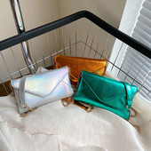 Γυναικεία βραδινή τσάντα Μεταλλική δερμάτινη αλυσίδα φακέλου Clutch πορτοφόλια Κομψή έξοχη casual χιαστί τσάντα Fashion Dinner Bag