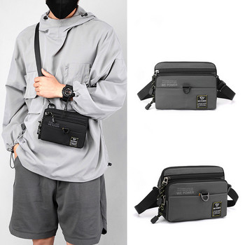 Найлонови чанти Лека раница за пътуване Messenger Мъжка модна спортна чанта за през рамо за свободното време Студентска корейска мъжка чанта