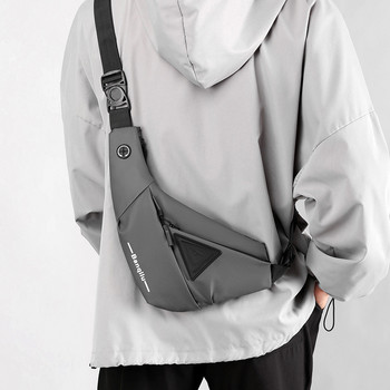 Ανδρική τσάντα ώμου Αδιάβροχη USB Oxford Crossbody Τσάντα Sling Multifunction Short Travel Messenger Πακέτο στήθους για άνδρες