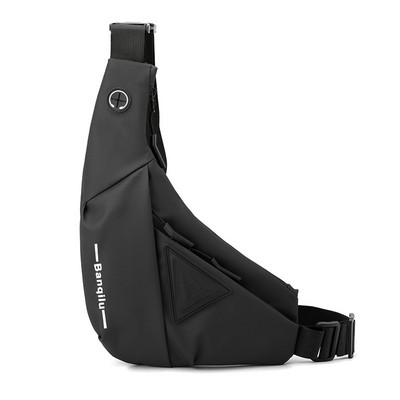 Vyriškas pečių krepšys vandeniui atsparus USB Oxford Crossbody Bag Sling daugiafunkcis trumpų kelionių žinučių krūtinės paketas vyrams